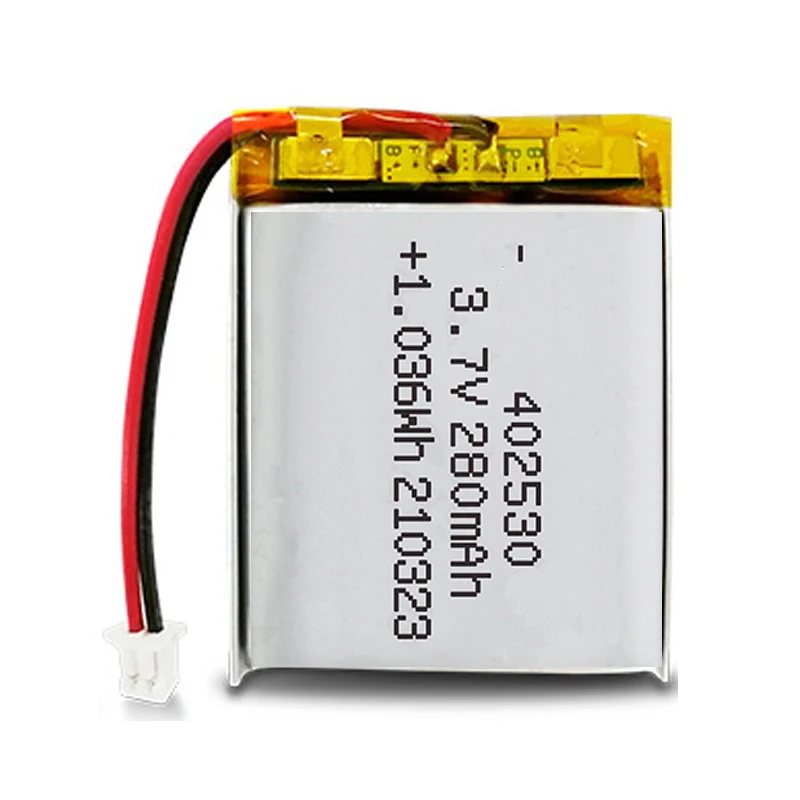 

20pcs 3.7V 280mah 402530 Lithium Polymer ion Battery 2.0mm JST Connector 2.7