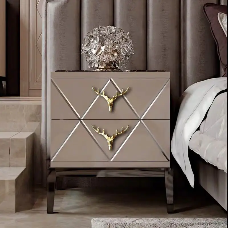 

Creative Brass European-style Retro Deer Head Handle Golden Drawer Door Cupboard Door Shoe Cabinet Closet Door Knob