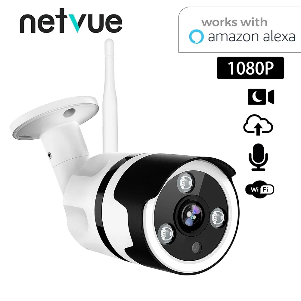 

FHD Night Vision, A.I. Motion Detection, Instant Alert via Phone, 2-Way Audio, Live Video Zooms Function, Cloud Storage/Micro SD