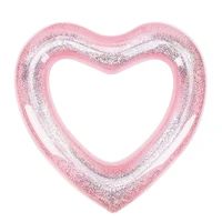 2021 summer new inflatable swimming ring heart shaped swimming pool water floating ring beach party toy underarm ring seat
