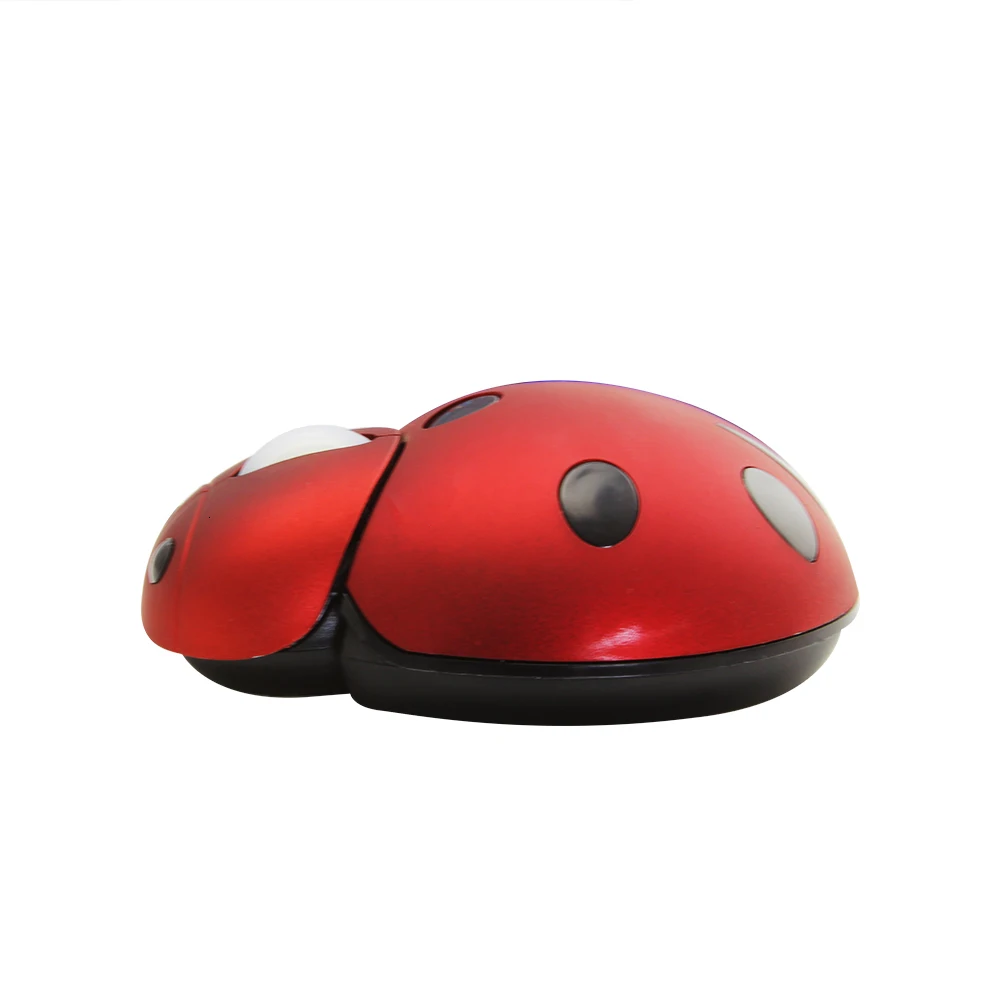 CHYI Беспроводная лазерная мини эргономичная компьютерная мышь портативная креативная Божья коровка в форме милого Usb животного Mause подарок ПК Мыши для ноутбука