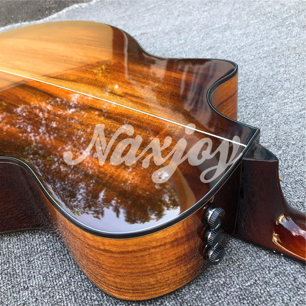 Высокое качество Ebony fingerboard Chaylor K24ce Акустическая гитара, фабрика Cutaway K24 Solid koa гитара