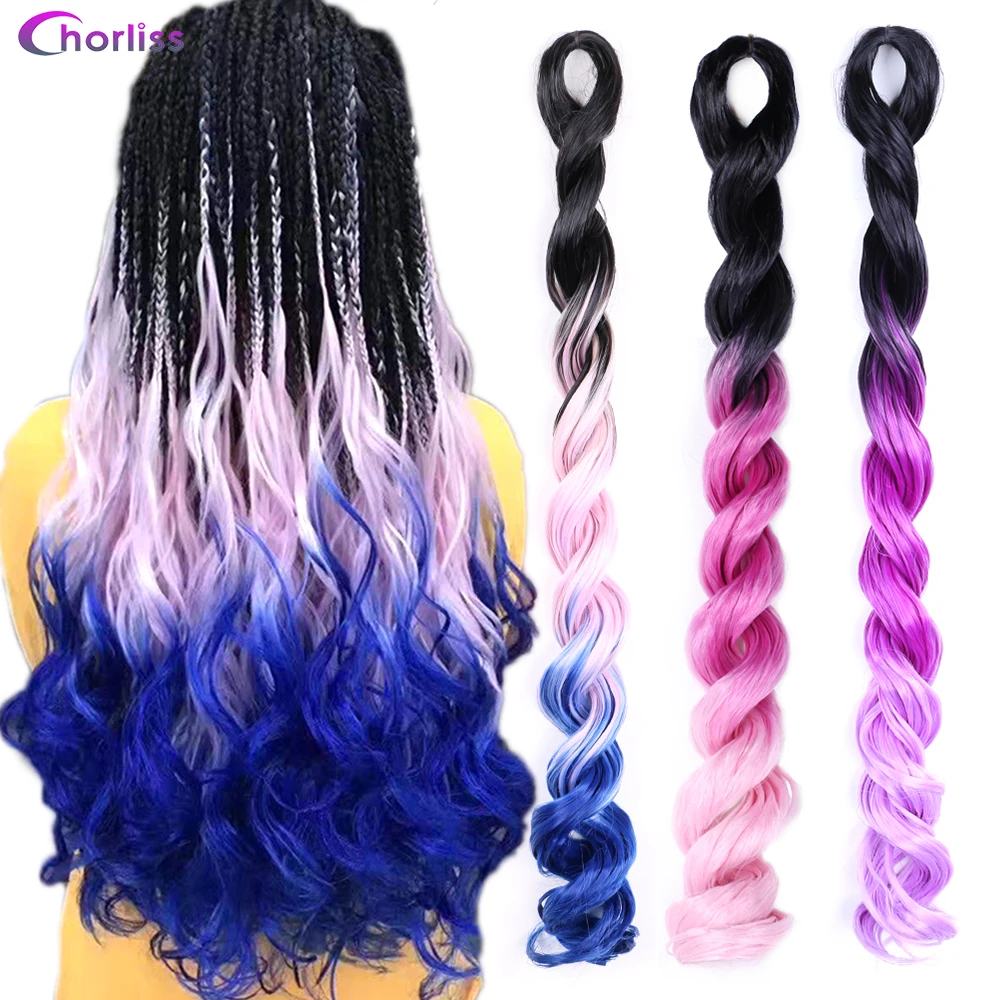 

24Inch Synthetic Braiding Hair Wave Sea Body Extension Hair Ombre Blonde Brown Rainbow 100g/pack Deep Wave Brand Hair For Women