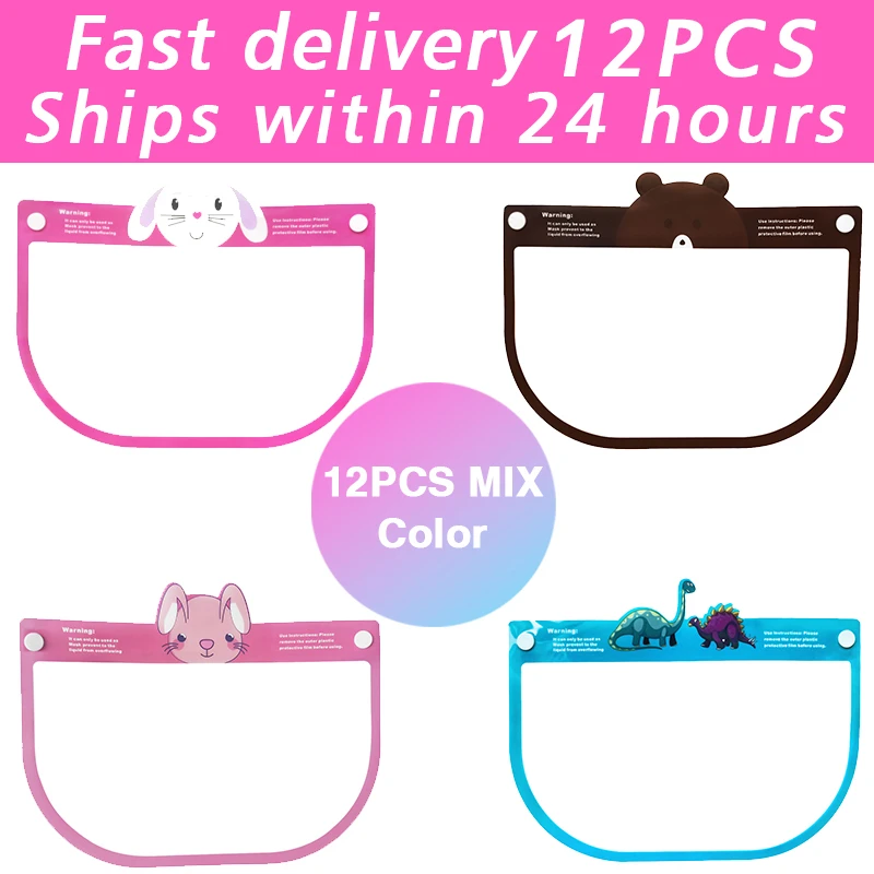 12 шт. разноцветные защитные очки для защиты лица от запотевания прозрачные маски