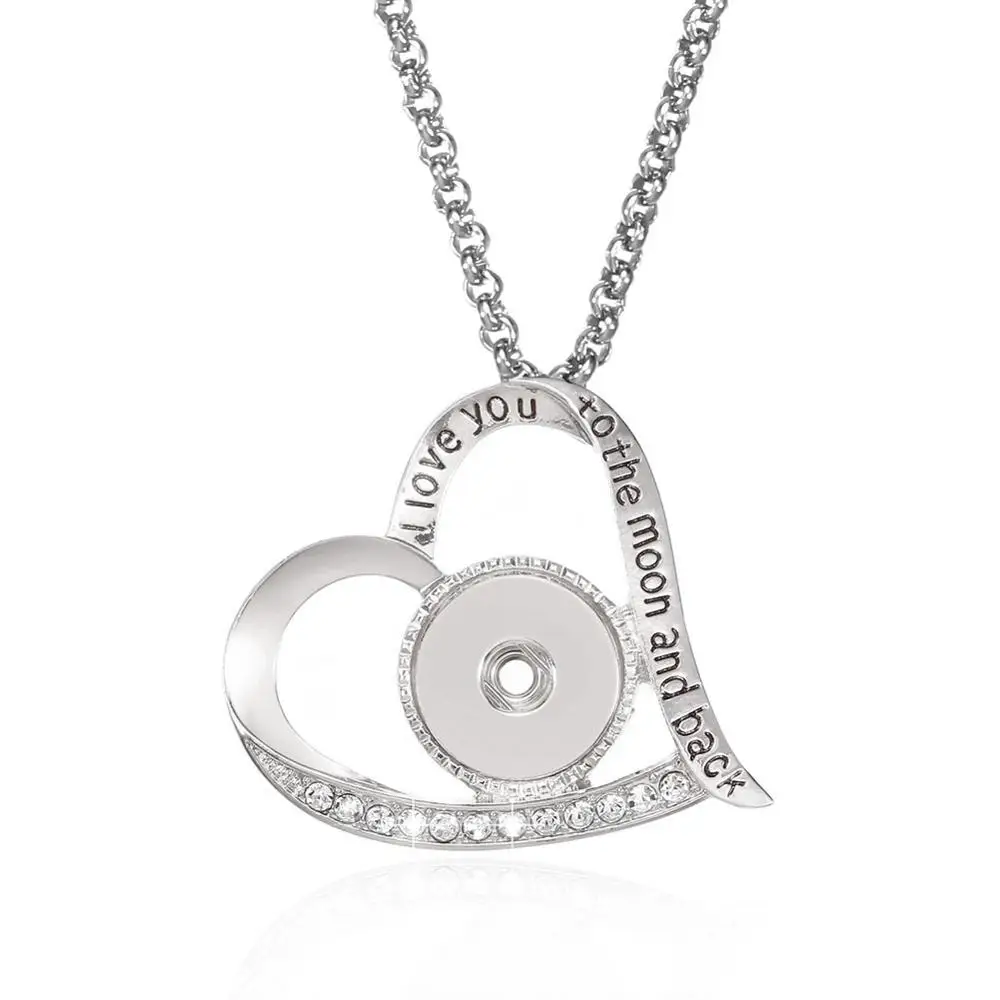 New Snap Jewelry Vintage Rose Gold Silver Color Button Necklaces 18mm Pendant Necklace For Women Girls DIY | Украшения и