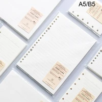 new a5 b5 loose leaf notebook refill 60 sheets kawaii spiral binder index inside page dot grid blank connell stationery