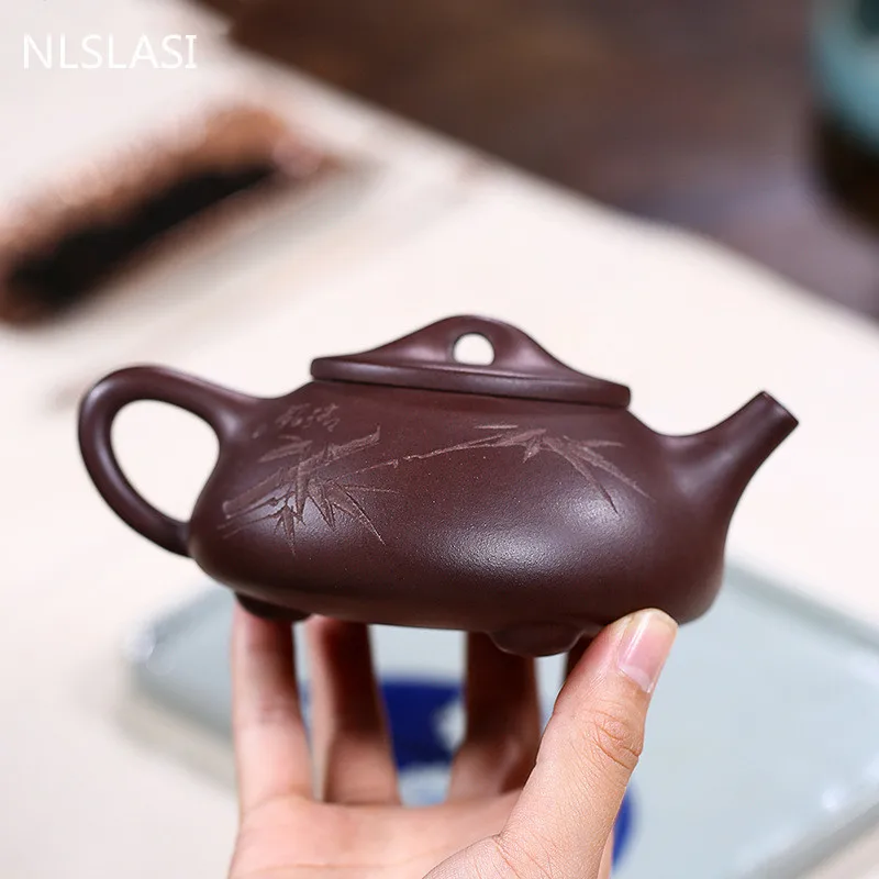 Чайный чайник NLSLASI Yixing из фиолетовой глины чистый ручной работы чайный набор