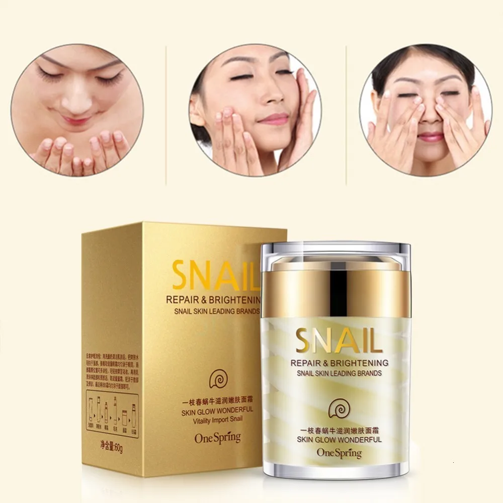 Натуральный крем с экстрактом слизи улитки отбеливающий против морщин