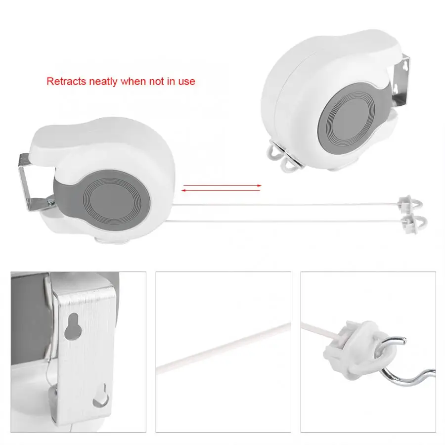 Домашняя уличная Выдвижная сушилка для белья настенная растягивающаяся линия