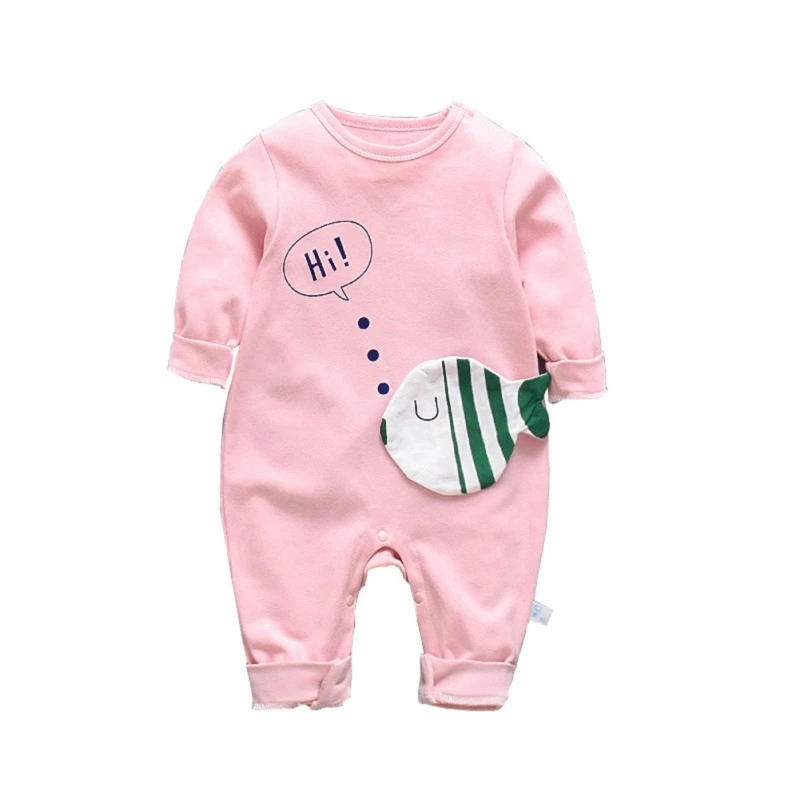 

2021hot Newborn Baby Rompers Spring baby clothing soft cotton unisex rompers baby boy girls long sleeve summer cartoon Jumpsuits