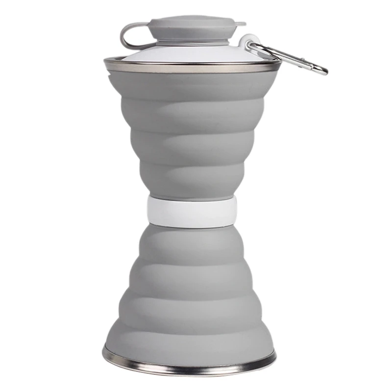 Складной бутылки с водой Портативный многоразовые герметичная силиконовая