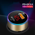 Автомобильное зарядное устройство USB C PD для iPhone 12, 11 Pro, Xiaomi 9C, 9A, Samsung S7, S8, S9, S10, S20, QC4.0, QC3.0, автомобильное быстрое зарядное устройство мобильный телефон