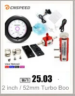 CNSPEED " 52 мм автомобиль Дым Лен Turbo Boost Gauge PSI/in. Hg с автоматическим регулируемым контроллером Boost Kit 1-30 PSI