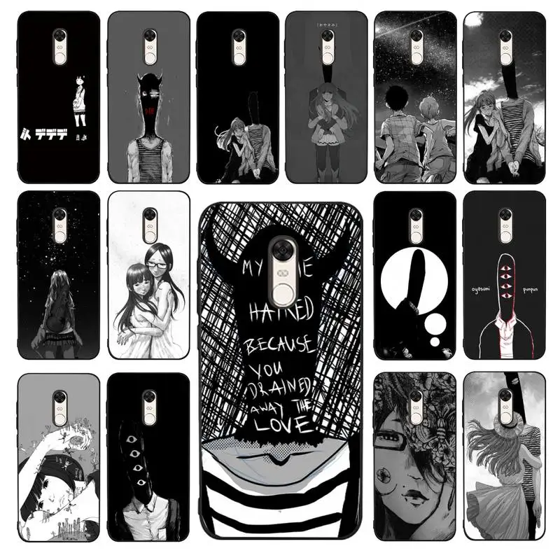 

MaiYaCa Oyasumi Punpun Phone Case for Redmi 5 6 7 8 9 A 5plus K20 4X 6 cover