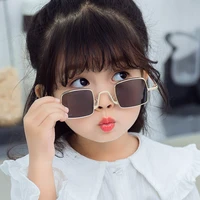 hkna 2022 square childrens sunglasses retro boys and girls glasses small eyeglasses childrens metal baby outdoor goggles uv400