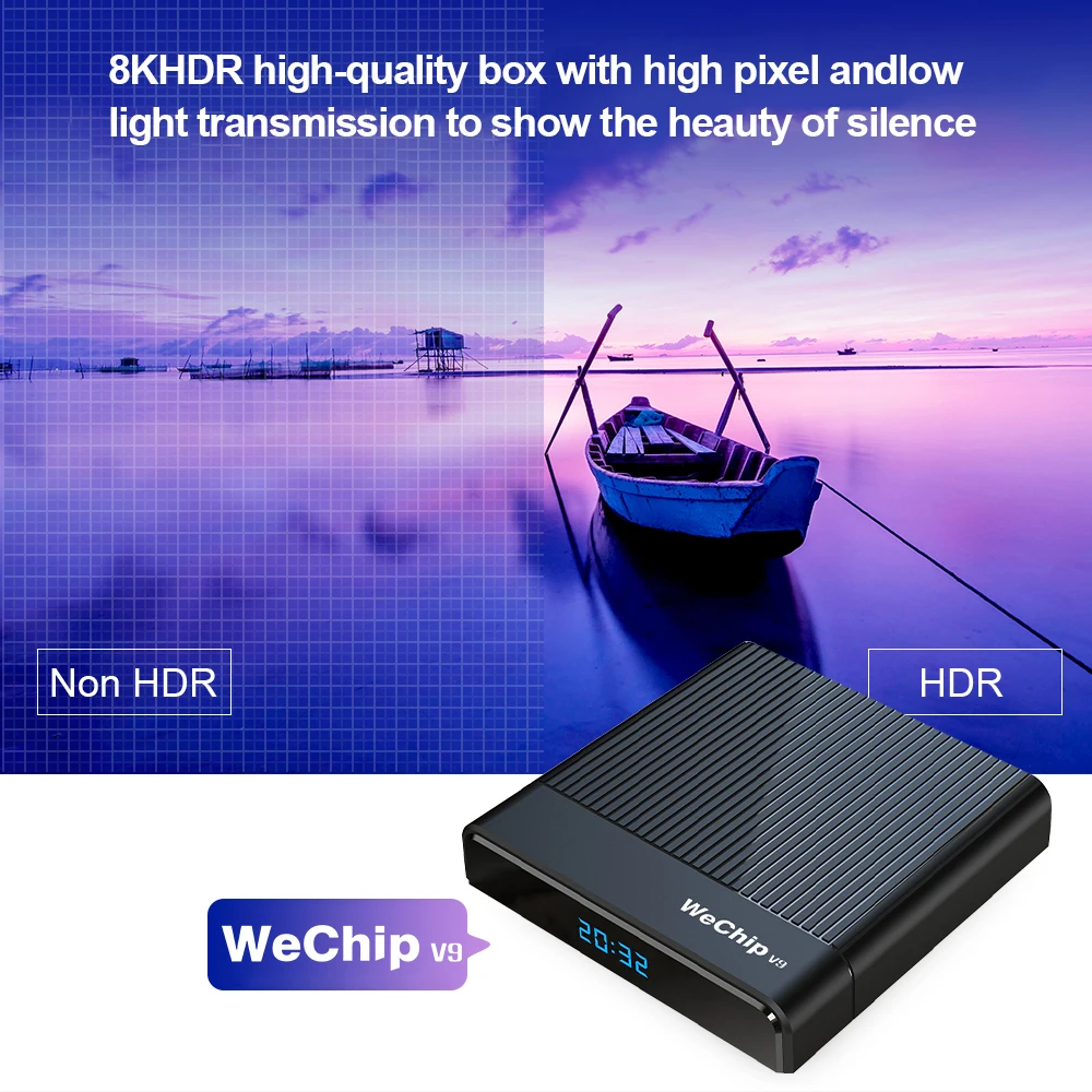 ТВ-приставка Wechip V9 Android 9,0 Amlogic S905X3 DDR3 4 Гб юаней 2,4 г/5 г Wifi Bluetooth 4,0 ТВ приставка YouTube 1080P HD плеер