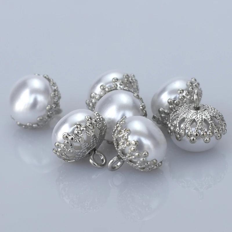 Жемчужные пуговицы Meetee 20 шт. 12 мм из пластикового полимерного материала для сумки