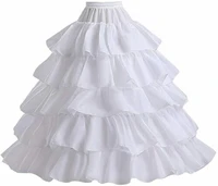 womens petticoat 4 hoop skirt 5 ruffles layers ball gown half slips underskirt 2022
