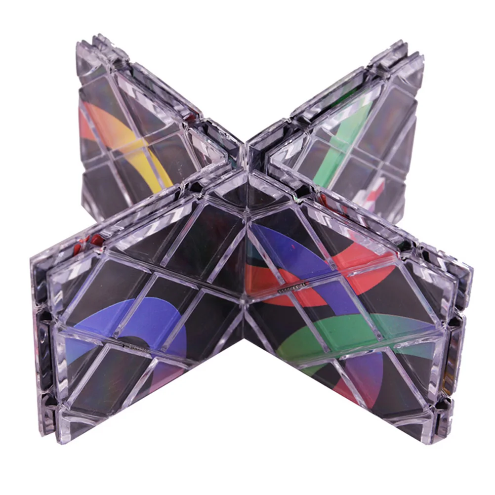 

Mini 8 Panels 3 Rings Black Magic Folding Puzzle Cube Twisty Magico Professional Magic Cube Classic Toys