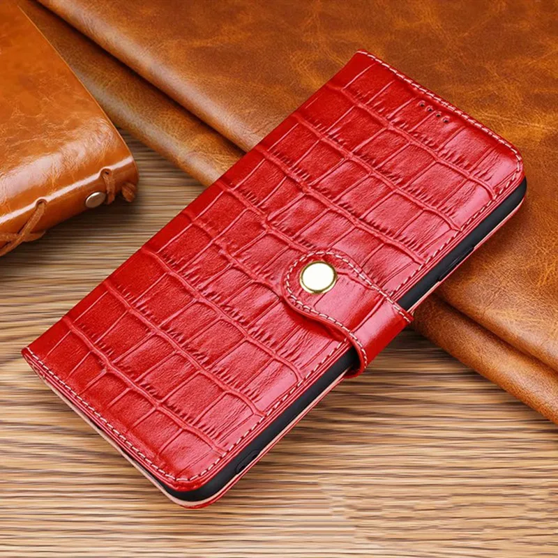 2022.Genuine Leather Crocodile Phone Case For Samsung Galaxy Note 10 10 Plus Cover Luxury Flip Wallet Stand Etui Card Holder