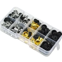 50 sets of universal guitar strap locks nails buttons screws pad with pvc box