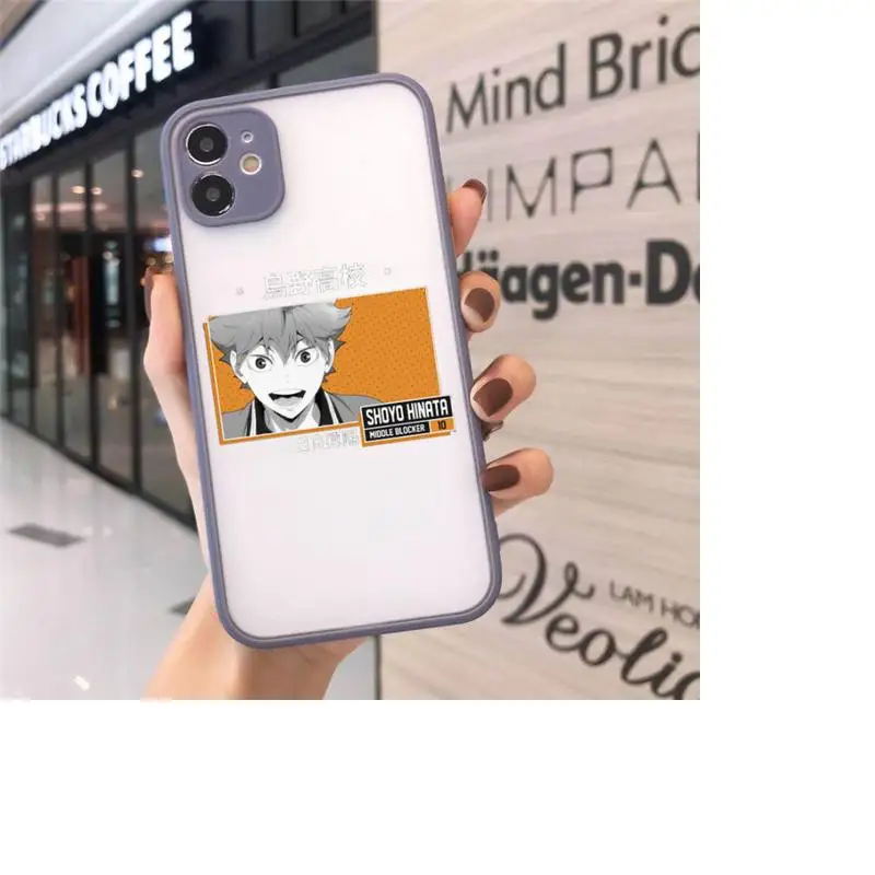 

Japan Anime Volleyball Boy Haikyuu Phone Case Matte Transparent for iPhone 7 8 11 12 s mini pro X XS XR MAX Plus cover funda
