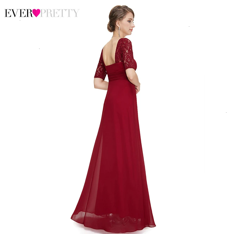 Элегантные платья для матери невесты Ever Pretty EP08038 A-Line с коротким рукавом Farsali шифоновые вечерние платья Vestidos De Madrina