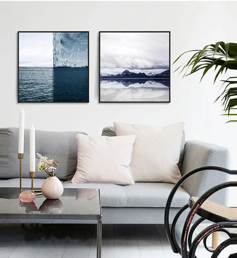 Креативные эффектные цветные Красивые Ледяные пейзажи облака современное