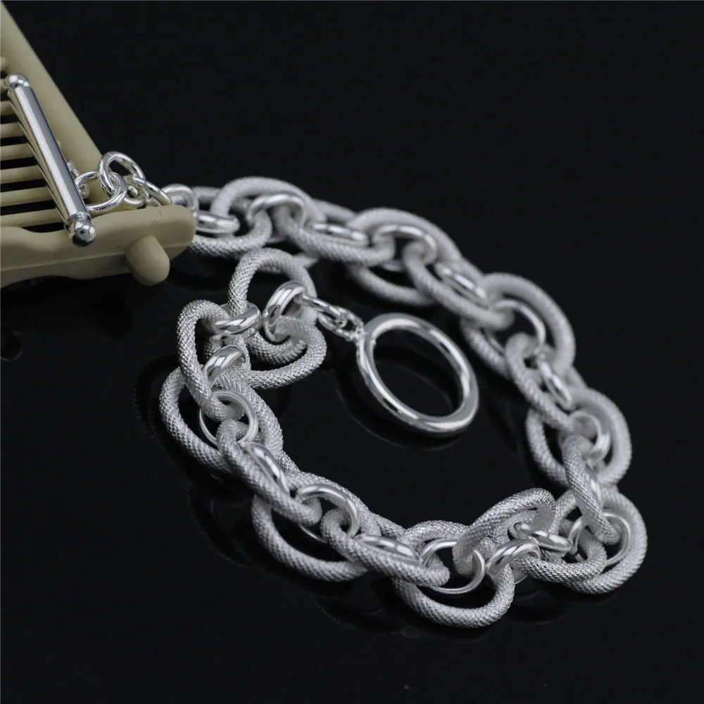 

Fashionable New Silver Bracelet Domineering Fashion Women's Snake Bone Jewelry Chain