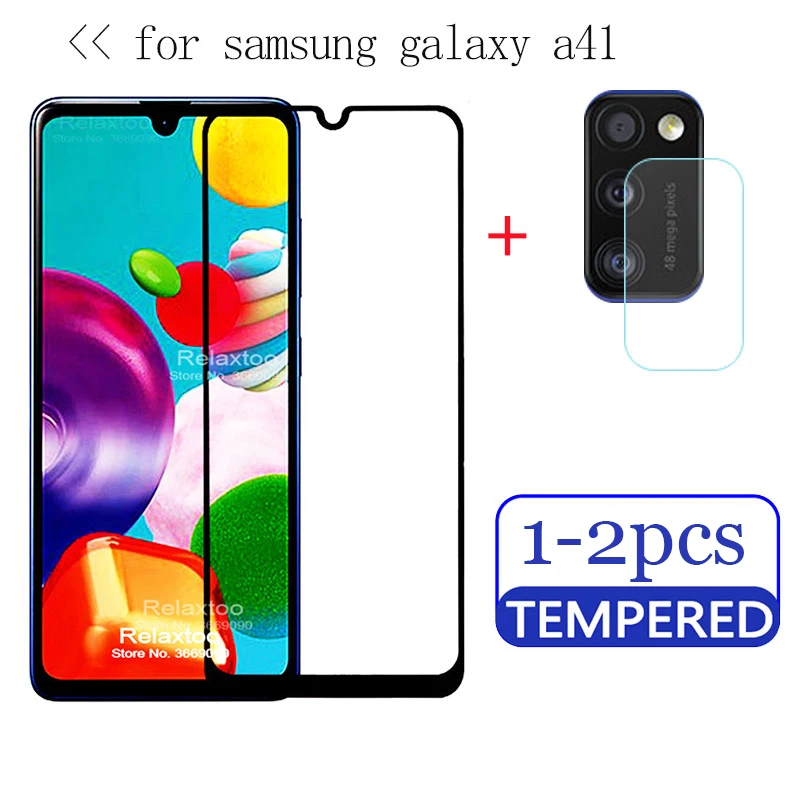 

1-2pcs protector glass for samsung galaxy a41 glass protective sansung samsong a 41 a 41 full cover glass galaxy a41 lens film