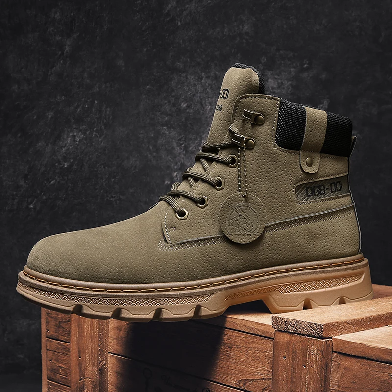 Роскошные армейские ботинки из микрофибры и нубука для треккинга сапоги