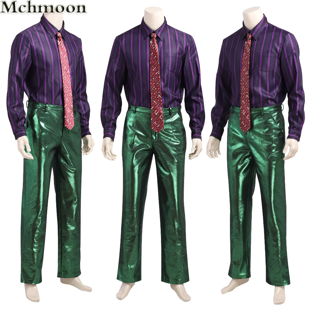 Супер злодейский Джокер Тренч зеленый костюм Mr J наряды униформа на Хэллоуин для