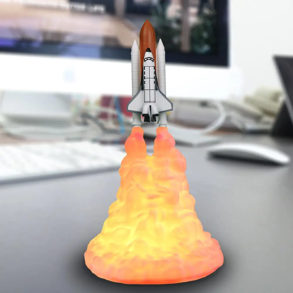 Yfashion 3D печать в форме ракеты ночник для любителей пространства украшение комнаты