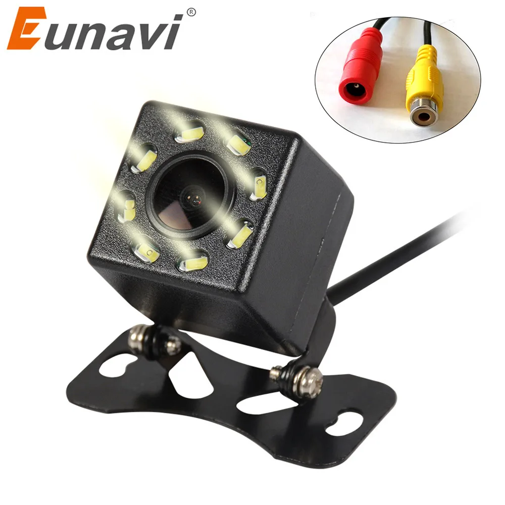 Автомобильная камера заднего вида Eunavi 8 светодиодный ночное видение