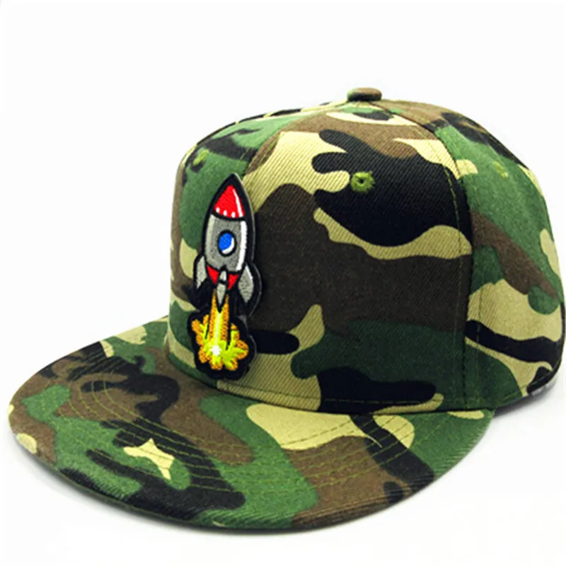

Rocket Embroidery Cotton Baseball Cap Hip-hop Cap Adjustable Snapback Hats for Men and Women 77
