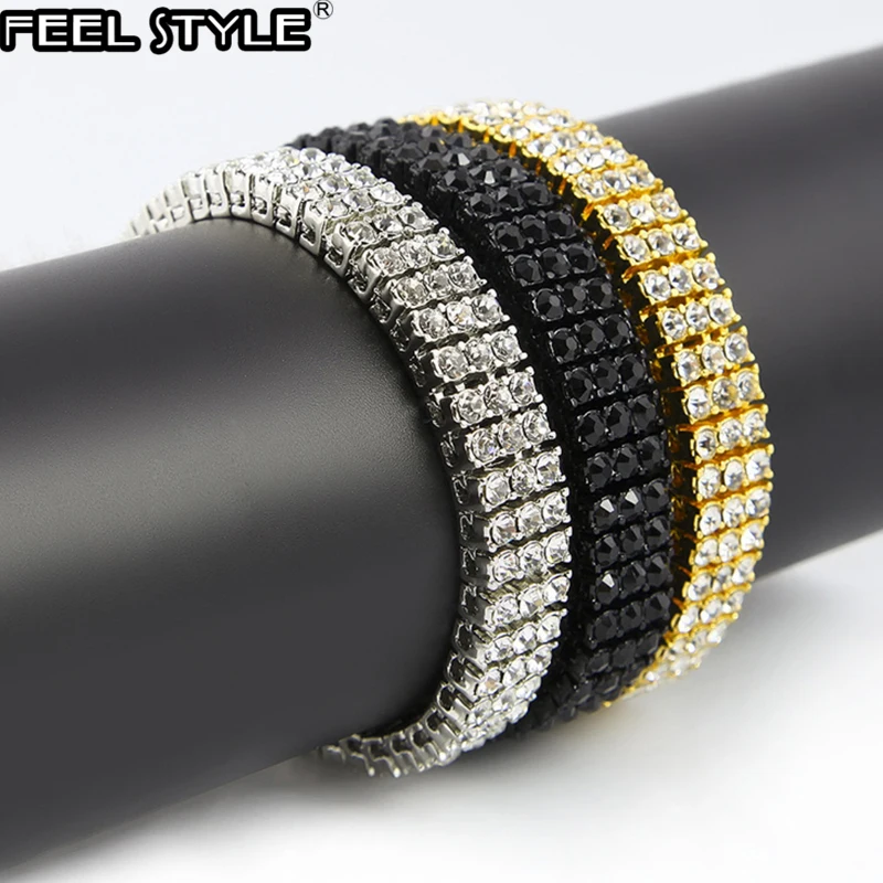 Браслет стразы с фианитами для мужчин и женщин Ювелирное Украшение на запястье