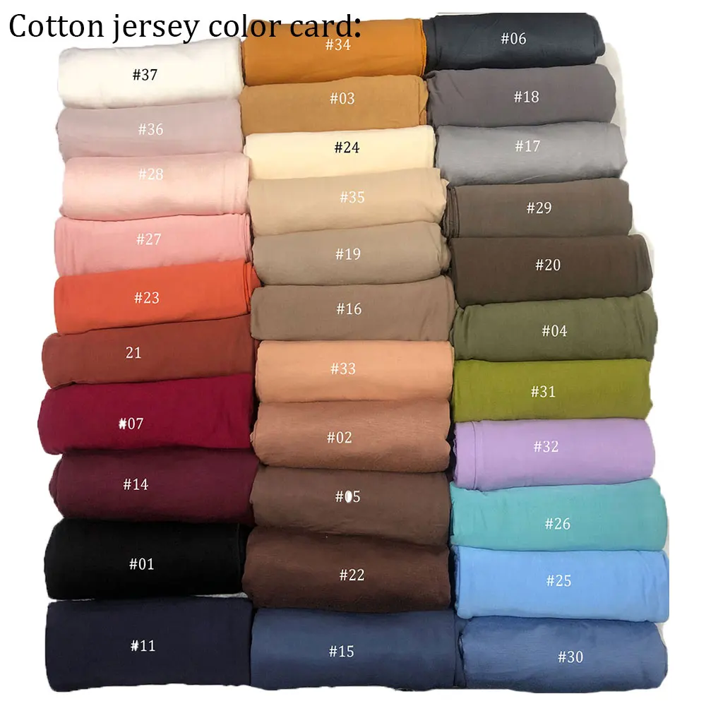 

Mix color lines plain Jersey Scarf Soft Materail Long Wraps Solid Color Muslim Women Fashion Shawls