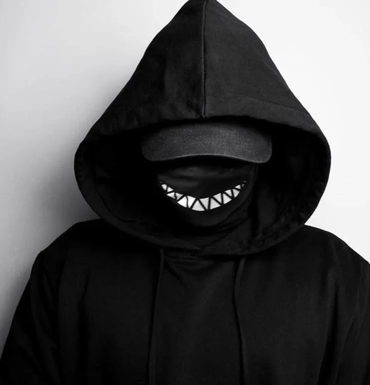 

Men Women's windproof 100% cotton mask lady's PM 2.5 hip hop punk breathable black smile mouth-muffle R2735