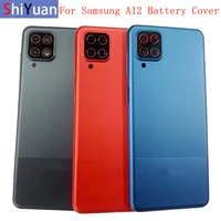 battery case cover rear door housing back case for samsung a12 a125f battery cover camera frame lens with logo
