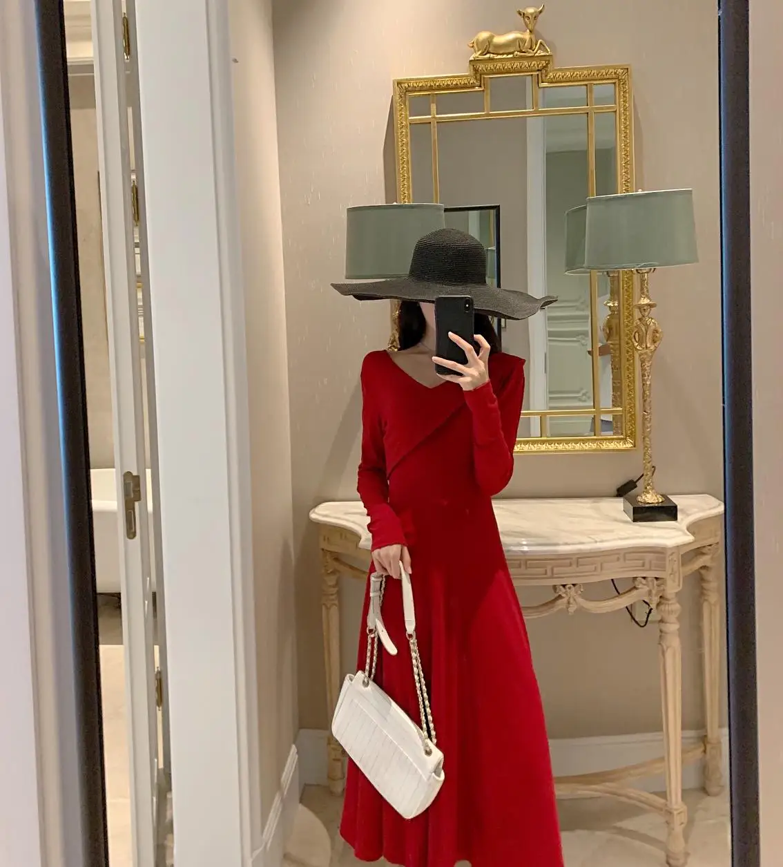 

Winter Knitted Midi Dress Women casual Sexy V-neck Autumn long sleeve dress Casual Elegant Party Dresses Vestidos UM023