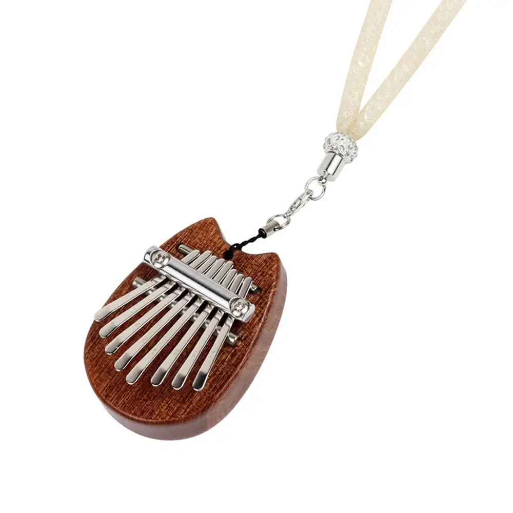 8 клавиш мини калимба большой палец фортепиано Mbira твердой древесины подарок