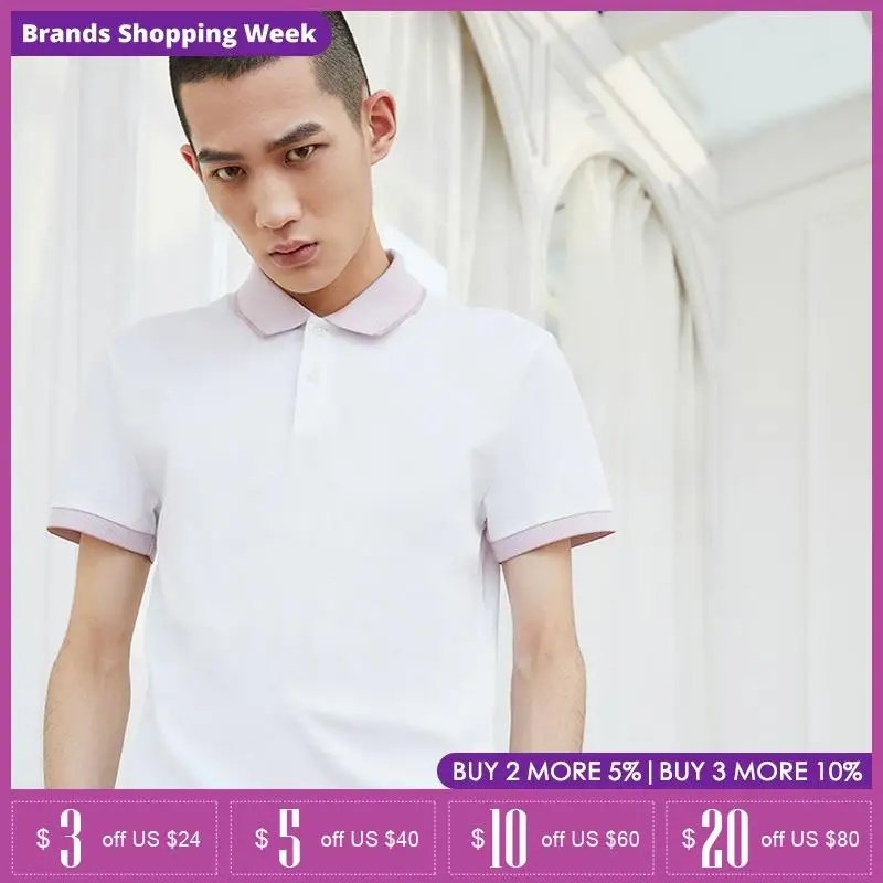 Футболка поло с отворотом и двумя пряжками для отдыха коротким рукавом Jack Jones |