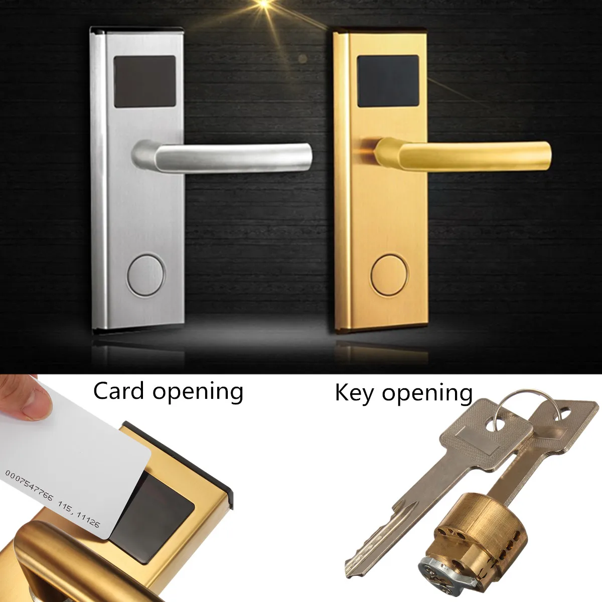 Safurance Digital Card Lock Security Stainless Steel Intelligent RFID Key Unlock Hotel Door System Locks | Безопасность и защита