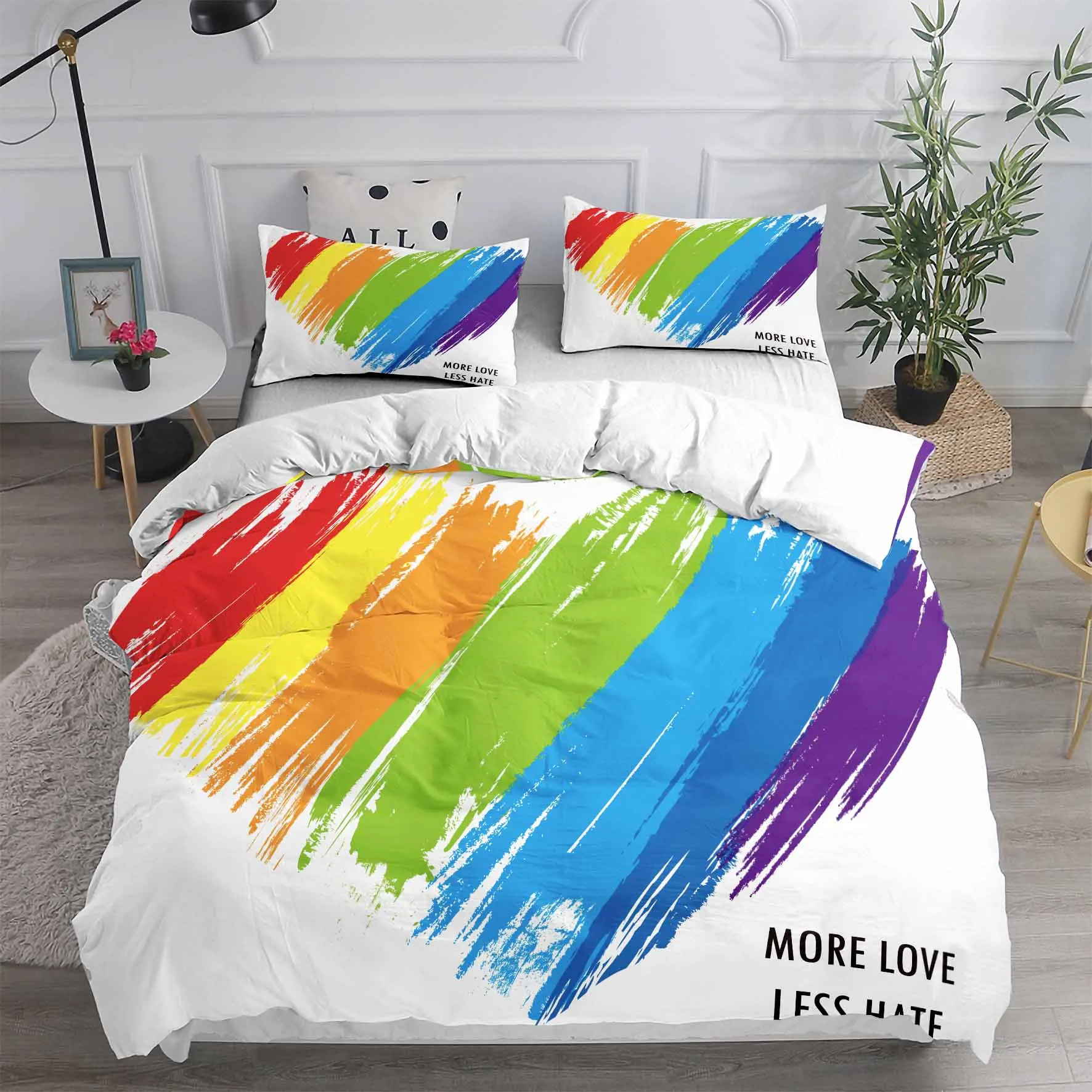 Комплект постельного белья с сердечками для детей из хлопка геометрическим