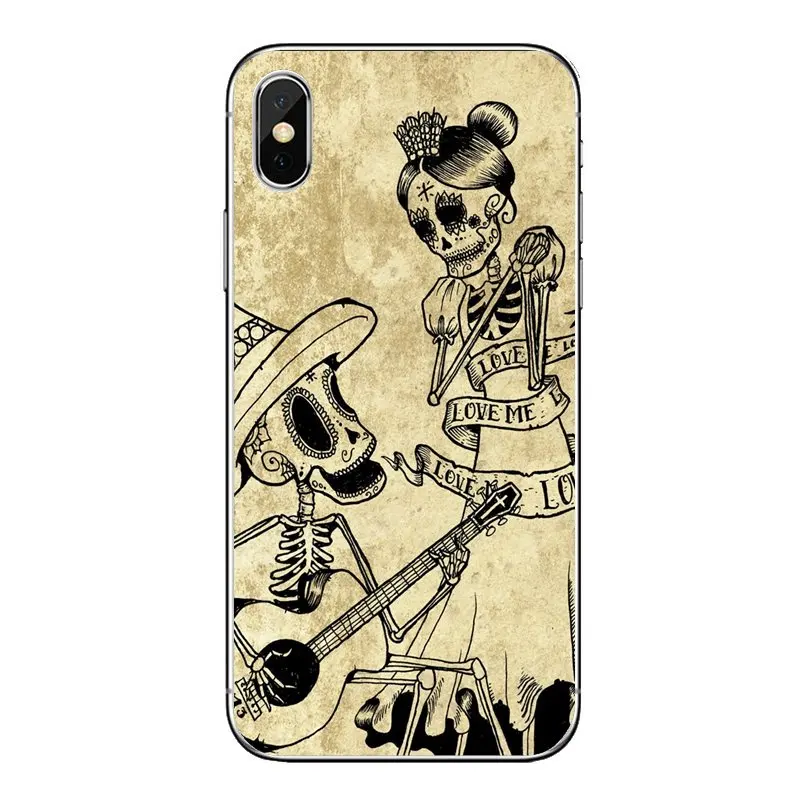 Прозрачный мягкий чехол Чехлы мексиканский Скелет Сахар Череп для Xiaomi Redmi 4x S2 3S Note