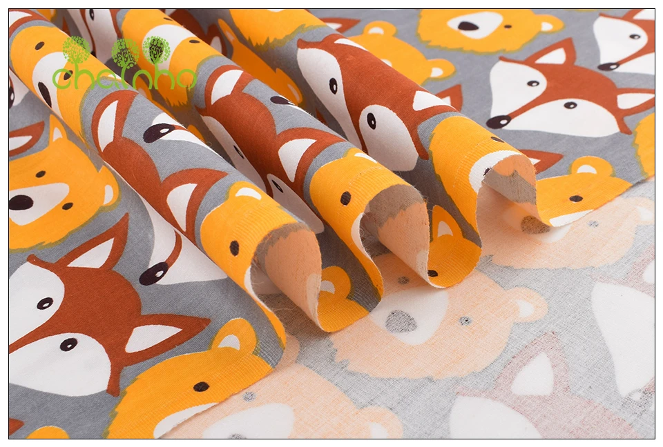 Chainho, Jungle animals Series, печатная саржевая хлопковая ткань, для поделок шитья, простыня для детей и малышей, подушка, материал, полметра