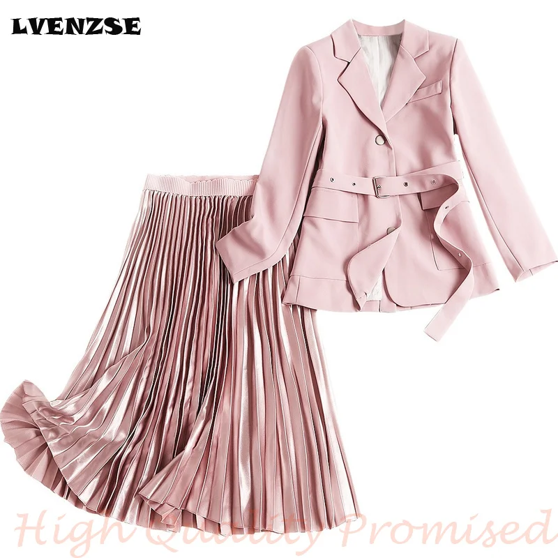 Женский свитер офисный комплект новинка модный розовый женский с высокой талией