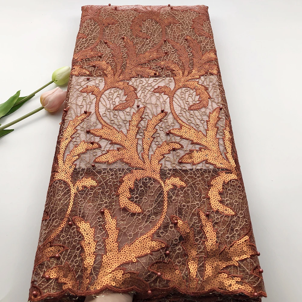 

Последовательный жемчуг нигерийское свадебное, французское кружево ткань высокого качества вышитое бисером органза сетка тюль пайетки кр...