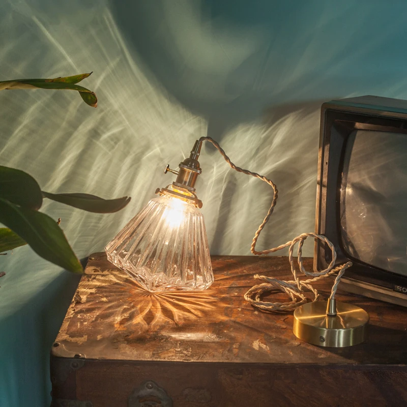 

Glass Pendant Light Nordic Pendant Lamp Copper Lamp Brass Creative Minimalist E27 Transparent Lampshade For Restaurant Light