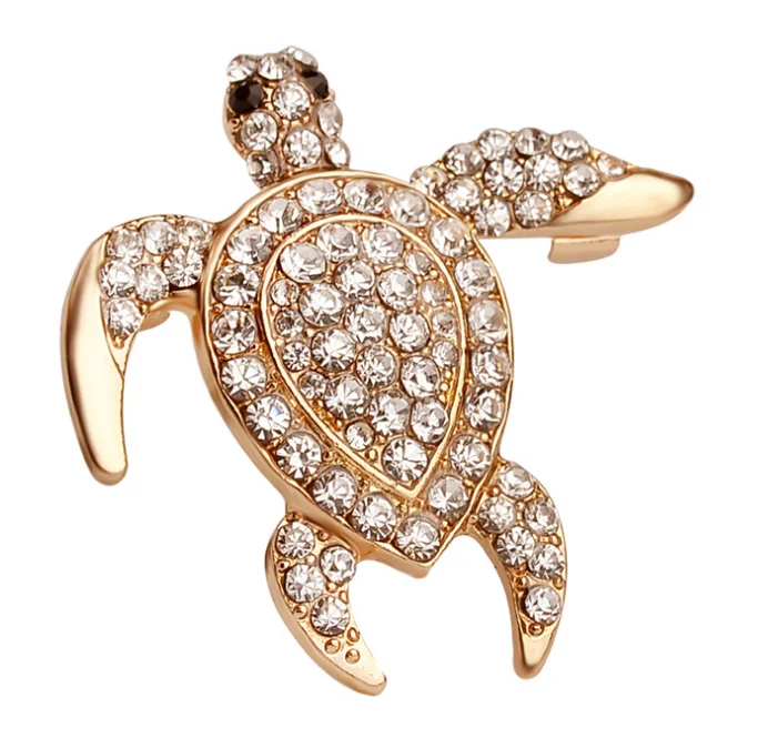 

20pcs/lot animal brooch gold sea turtle brooch pins free shipping